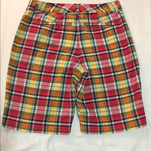 🛍Lands’ End Plaid Shorts Size 4 - Picture 2 of 4